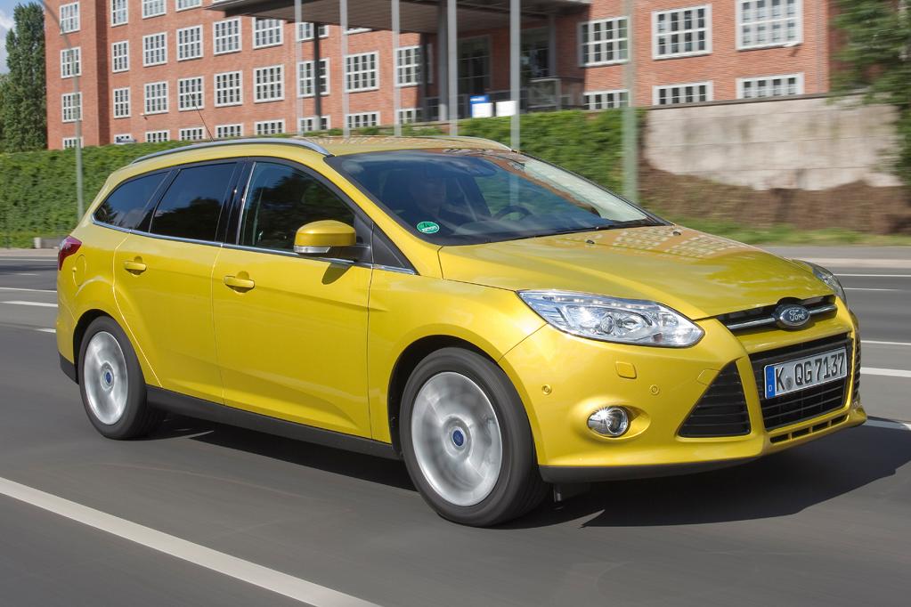 So sehen Sieger aus: Vor allem wegen seiner Handling-Eigenschaften hängt der neue Ford Focus Turnier seine Wettbewerber im Vergleichstest knapp ab. 