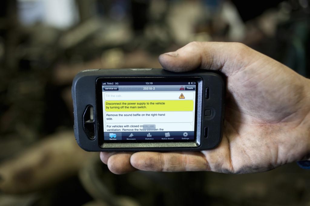 Volvo Trucks testet Smartphone-Technologie in den Werkstätten