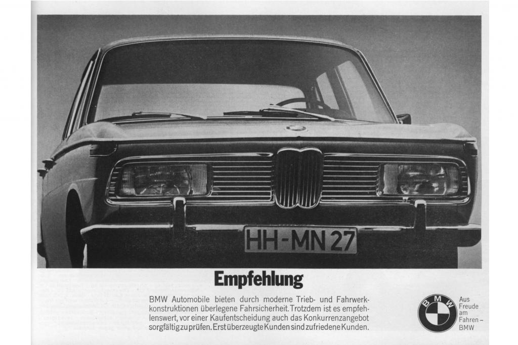 Werbung für den BMW 2000