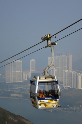 Zweiseil-Gondelbahn in Hongkong, Foto:Tksteven