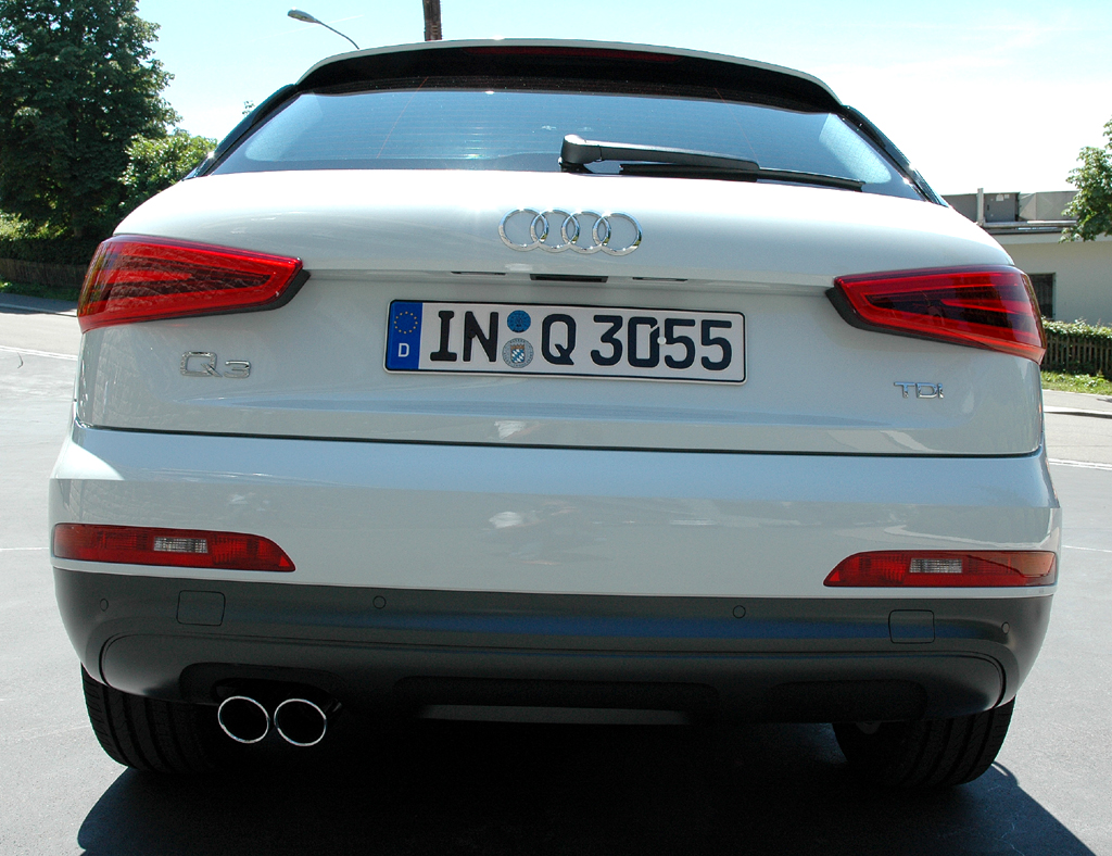 Audi Q3: Blick auf die Heckpartie des Fünfsitzers. 