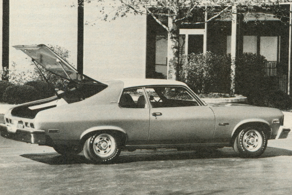 Große Heckklappe beim Chevrolet Nova.