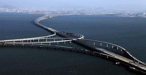 Megaprojekt: Chinesen öffnen Jiaozhou Bay Bridge 