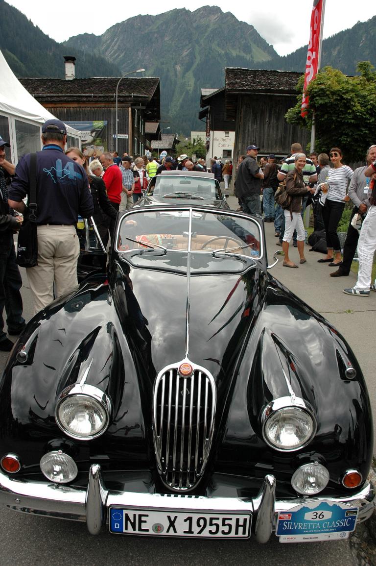 Silvretta Classic Rallye 2011: Jaguar XK 140 DHC, Baujahr 1955.