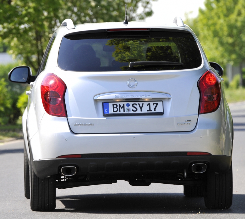 SsangYong Korando: Blick auf die Heckpartie.