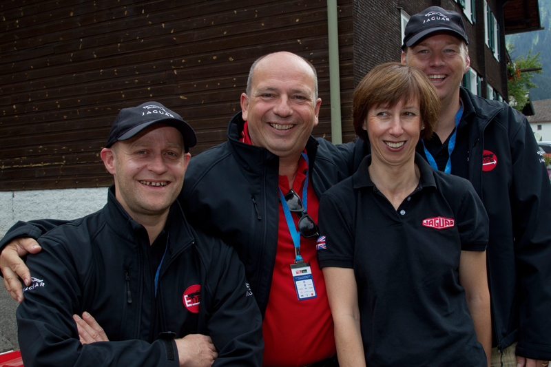 von links: Jürgen Vogel, Frank Klaas, Andrea Leitner-Garnell, Jan Broer bei der Silvretta.