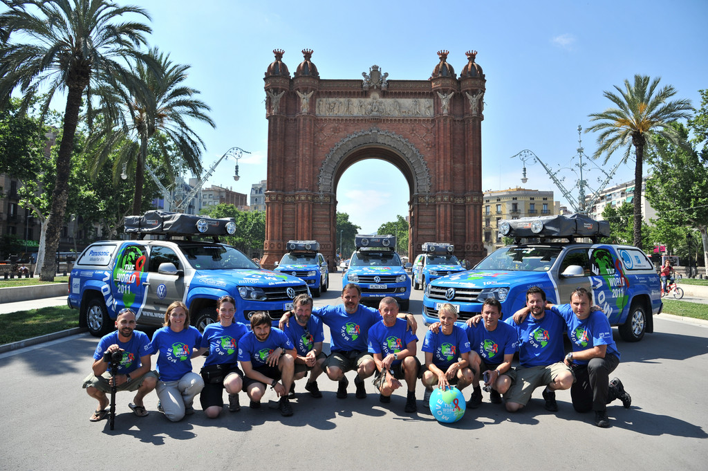 „Move the World“-Tour mit dem Volkswagen Amarok in Barcelona.