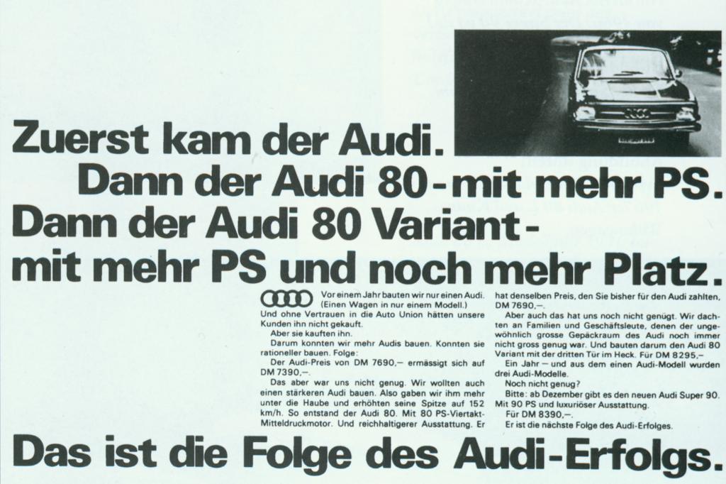 Audi war wirklich stolz auf sein neues Modell