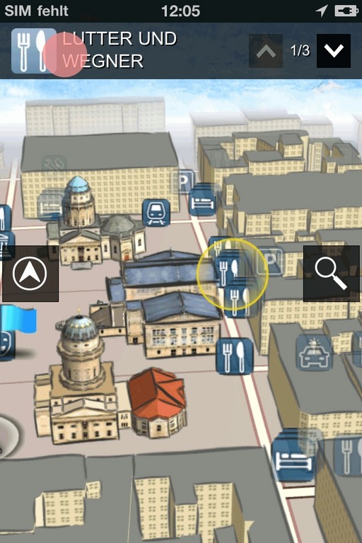 Bosch 201EiPhone201C Navigation-App: Sorround Touch.