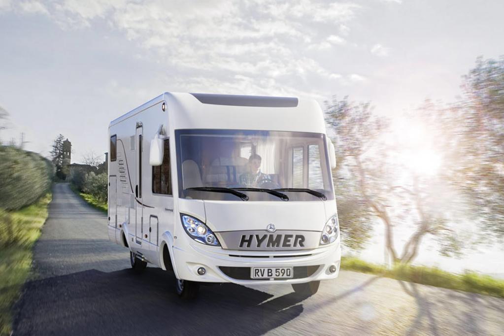 Die Hymer B-Klasse erlaubt komfortables Reisen. 