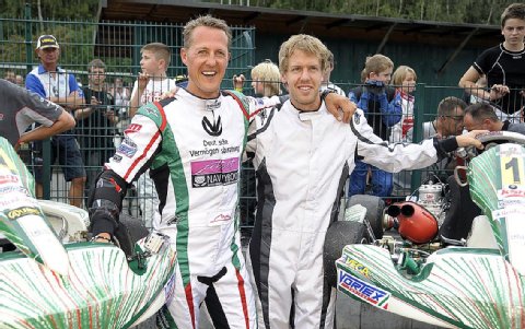Endlich: Schumi siegt vor Vettel (allerdings nur beim Kartfahren)