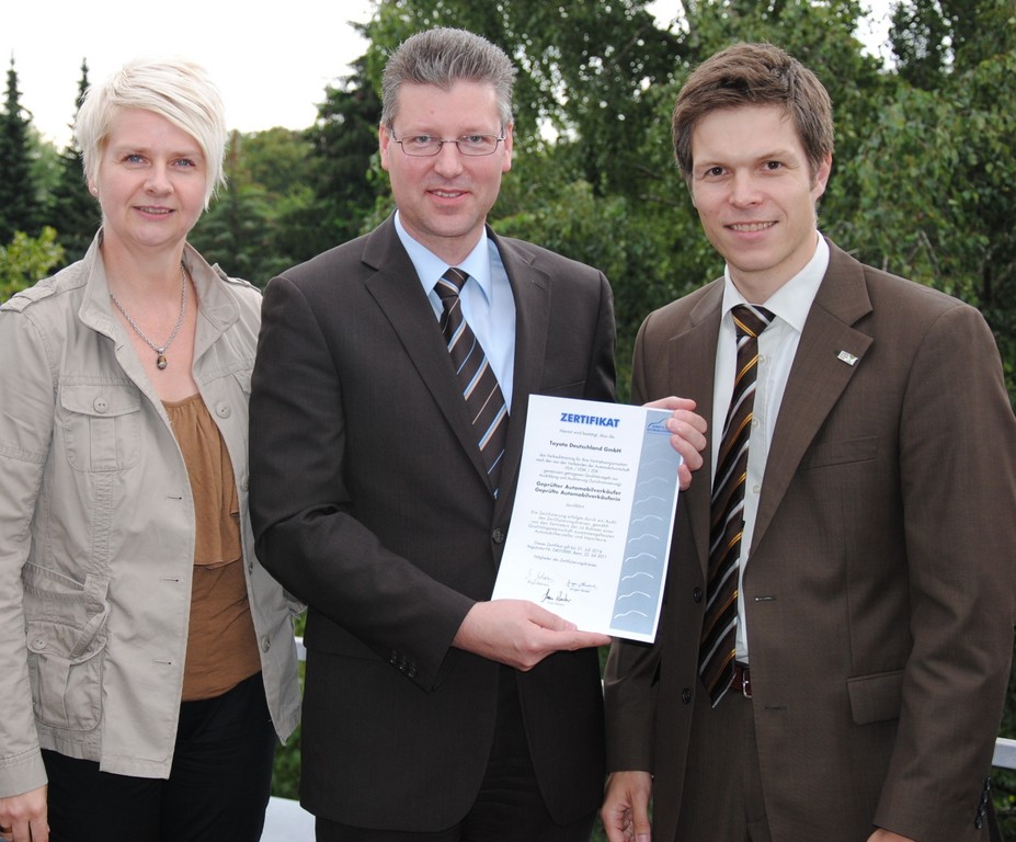 Gütesiegel für Verkäuferausbildung bei Toyota