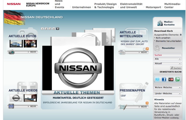 Nissan erweitert Journalistenservice