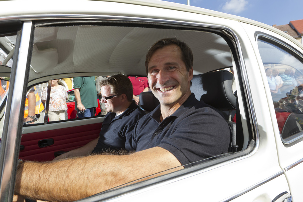 Zwei Schwergewichte bei der Sachsen Classic: Lars Riedel und Carl Hahn