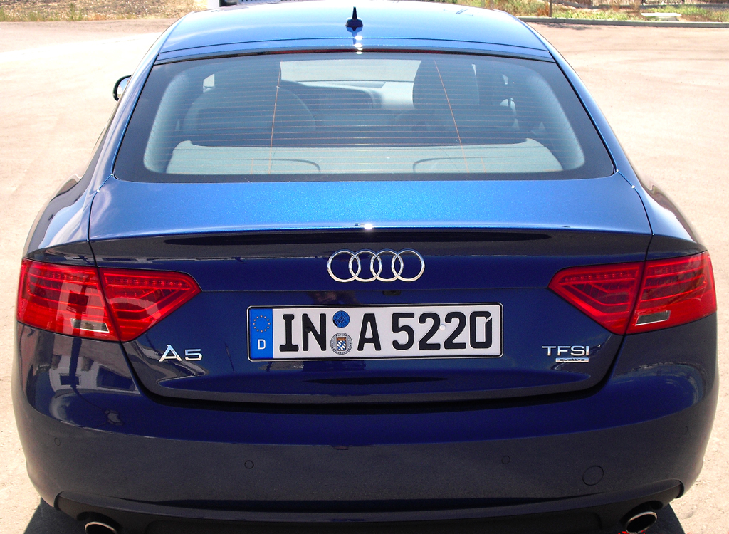 Audi A5: Blick auf die Heckpartie des Sportback, dessen ... 