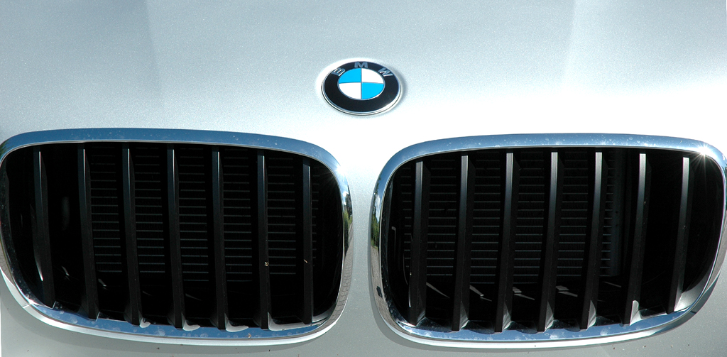 BMW X6 xDrive 30d: Das Markenlogo sitzt vorn auf der Motorhaube über der Doppeltiere. 