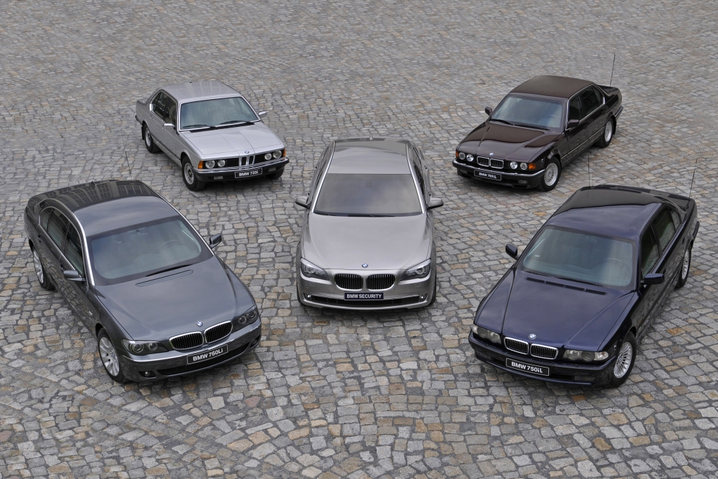 Die verschiedenen Generationen des BMW 7er