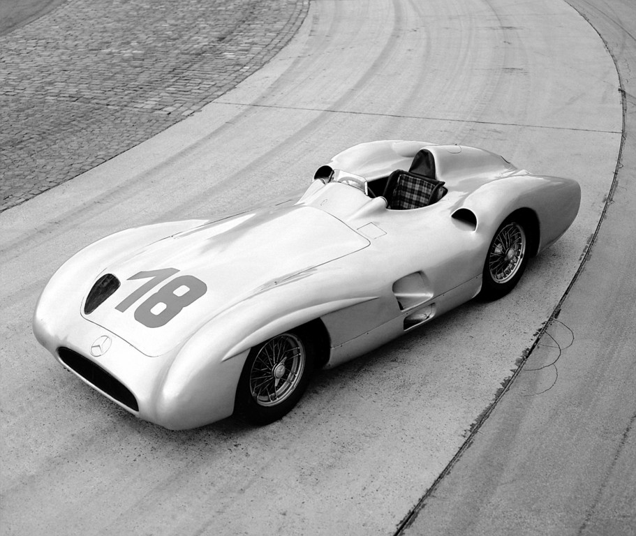 Mercedes-Benz Formel-1-Rennwagen W 196 R mit Stromlinienkarosserie, 1955.