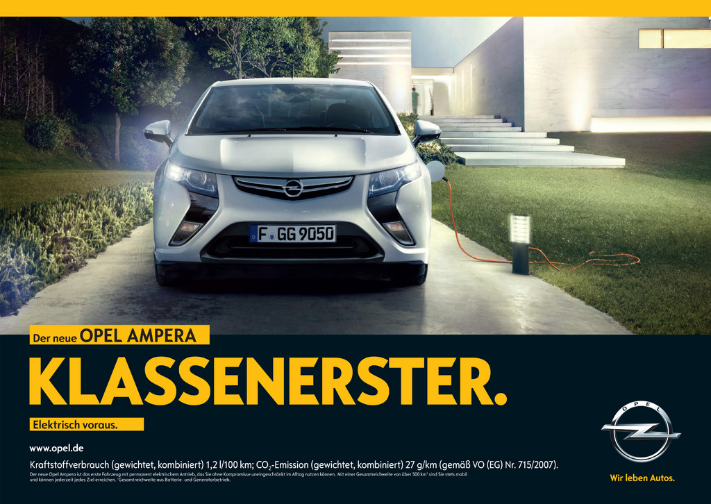 Opel startet Werbekampagne für den Ampera