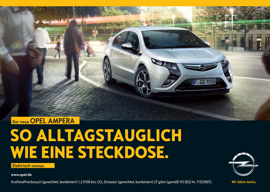 Opel startet Werbekampagne für den Ampera