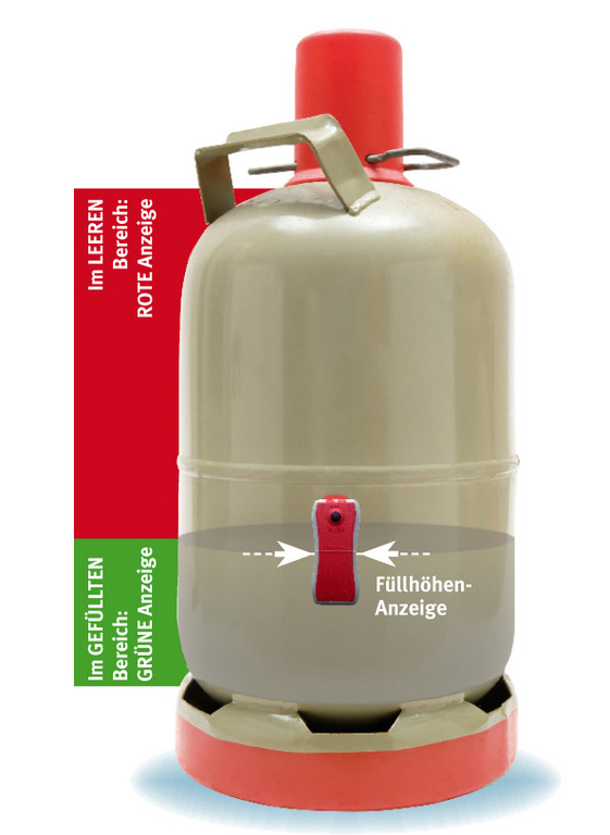 Handlicher Füllstandsanzeiger für Gasflaschen