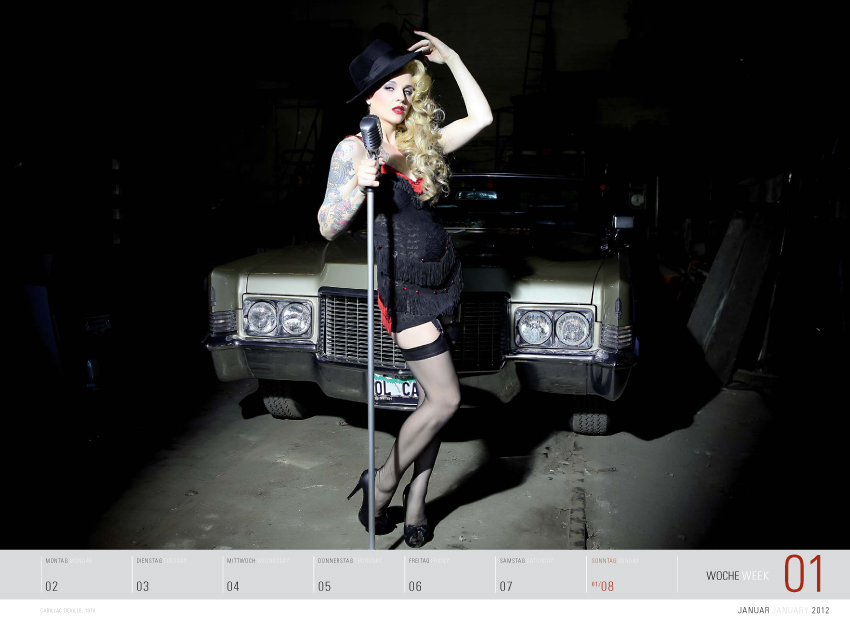 Kunst mit Kurven – „Girls & Legendary US-Cars“ Kalender 2012