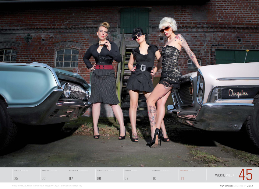 Kunst mit Kurven – „Girls & Legendary US-Cars“ Kalender 2012