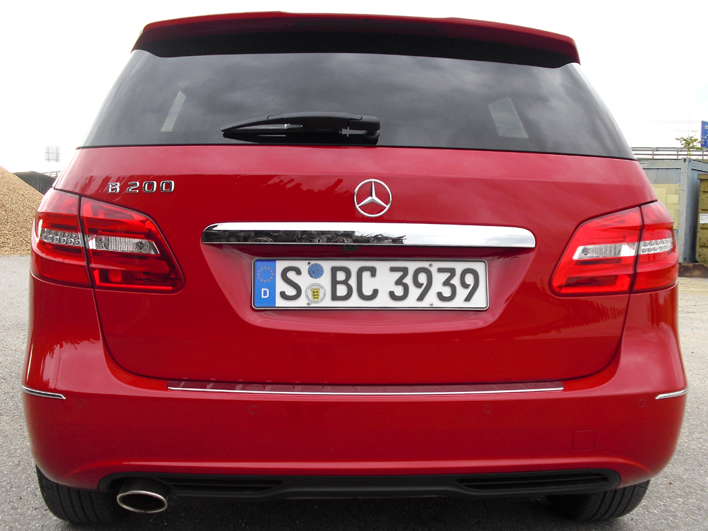 Mercedes B-Klasse: Blick auf die Vollheckpartie. 