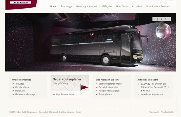 Neuer Internetauftritt der Marke Setra