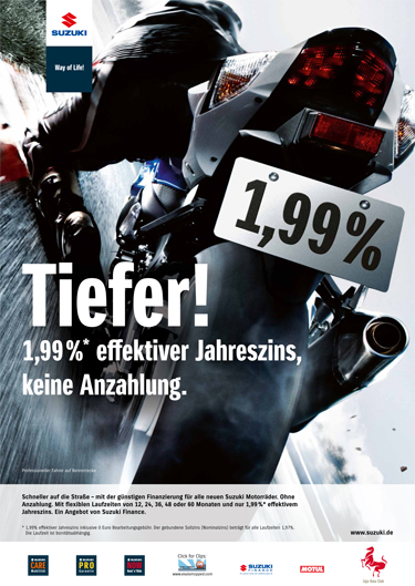 Suzuki Motorrad: Sonderfinanzierung bis 31.12.2011