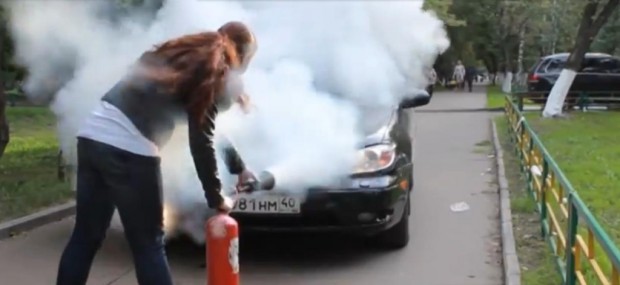 Zivile Verkehrspolizei auf Russisch