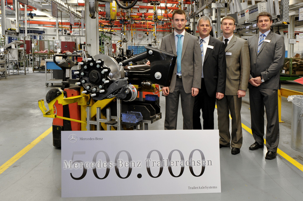 500 000ste Achse bei Mercedes-Benz Trailer-Axle Systems vom Band gelaufen