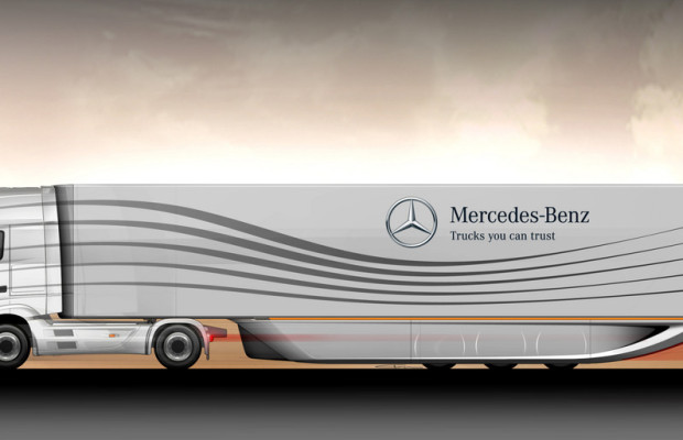 Aero-Trailer von Mercedes-Benz senkt Kraftstoffverbrauch von Sattelzügen