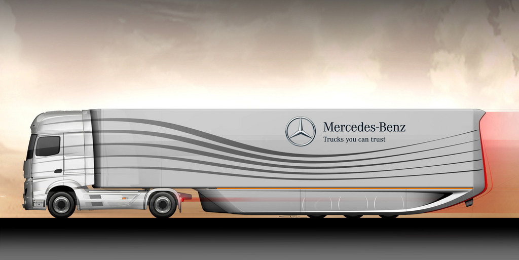 Aero-Trailer von Mercedes-Benz senkt Kraftstoffverbrauch von Sattelzügen