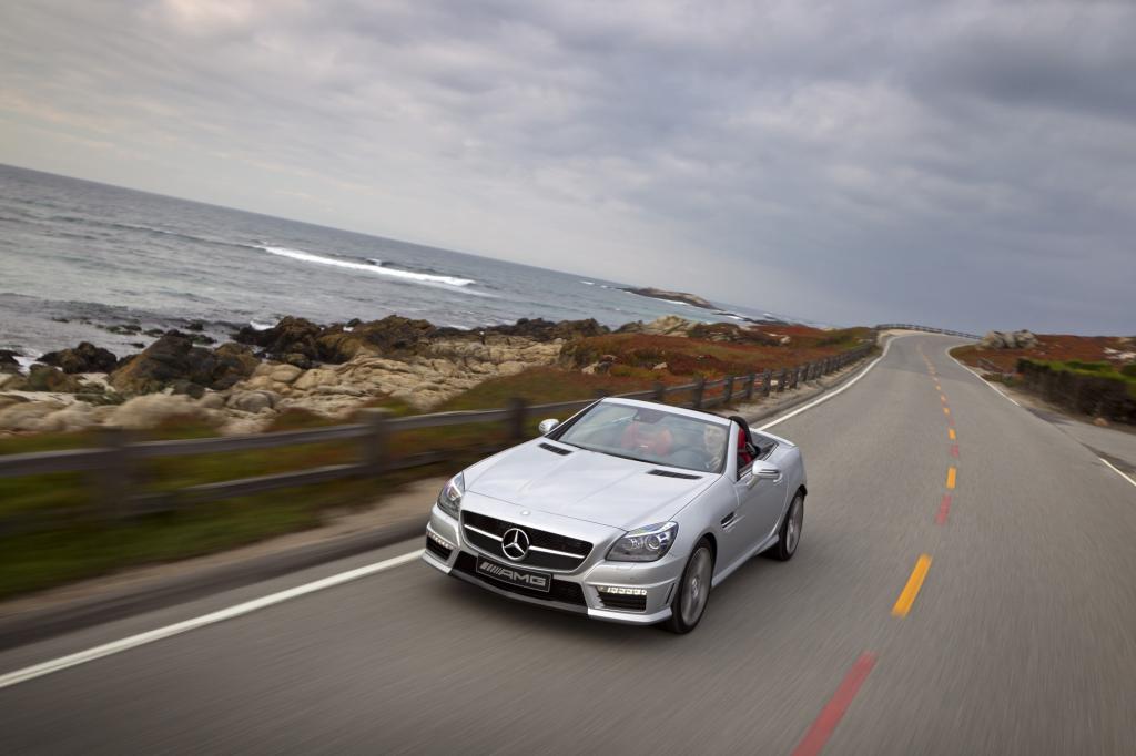 Der V8-Motor im SLK 55 AMG leistet 310 kW/422 PS