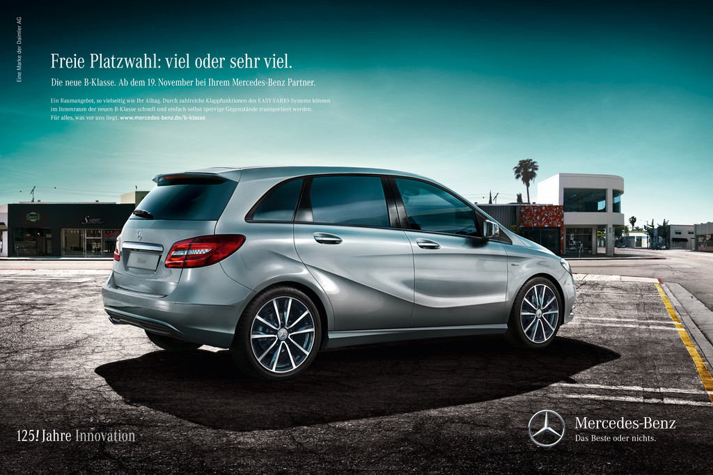 Die neue B-Klasse 2013 das sicherste Fahrzeug für junge Familien.
