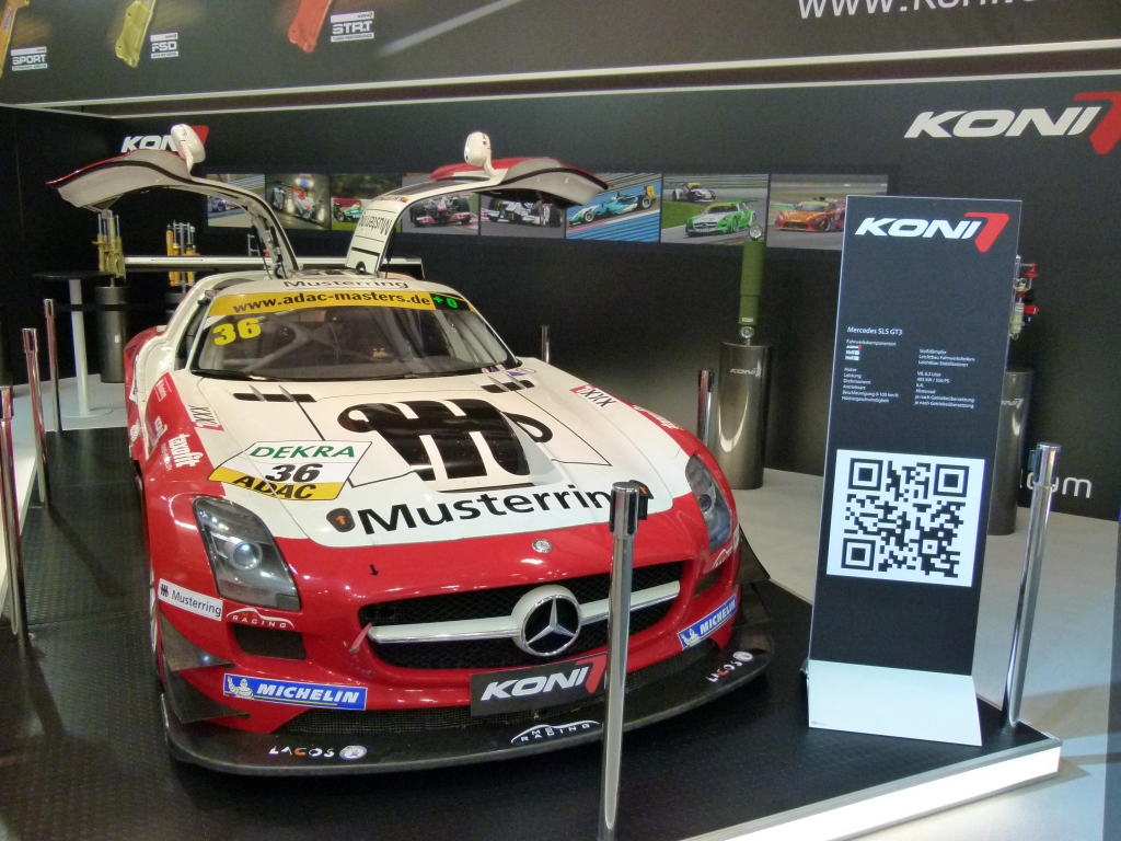 Essen Motor Show 2011: Mercedes-Benz SLS AMG GT3 – Flügelmonster mit Koni-Dämpfern