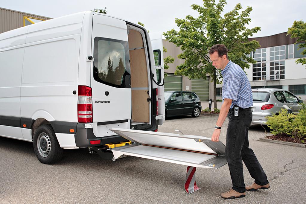 Faltbare Ladebühne für Kastenwagen