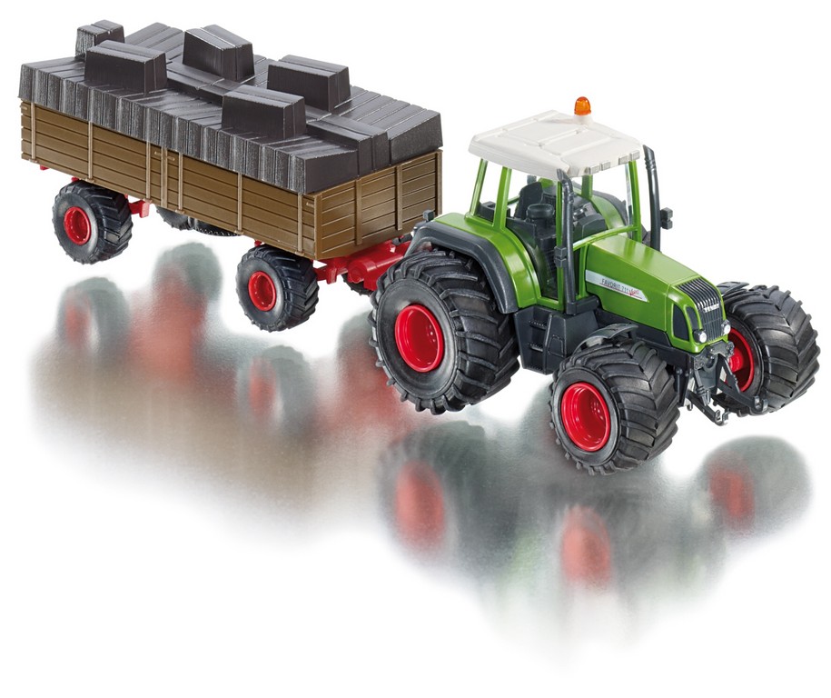 Lanz D 2016 von Wiking mit Leiterwagen.Fendt Favorit 711 Vario mit Torf-Ausrüstung.