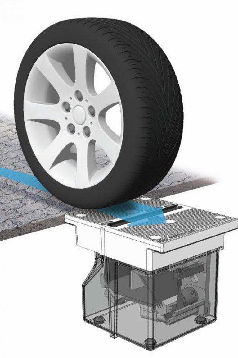 Reifenprofilmessung im fließenden Verkehr