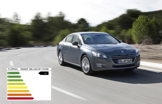 Sieben Peugeot-Modelle mit A+-Wertung