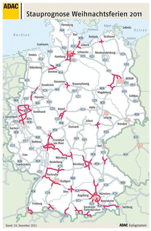 ADAC: Zum Jahresende noch mal Stau