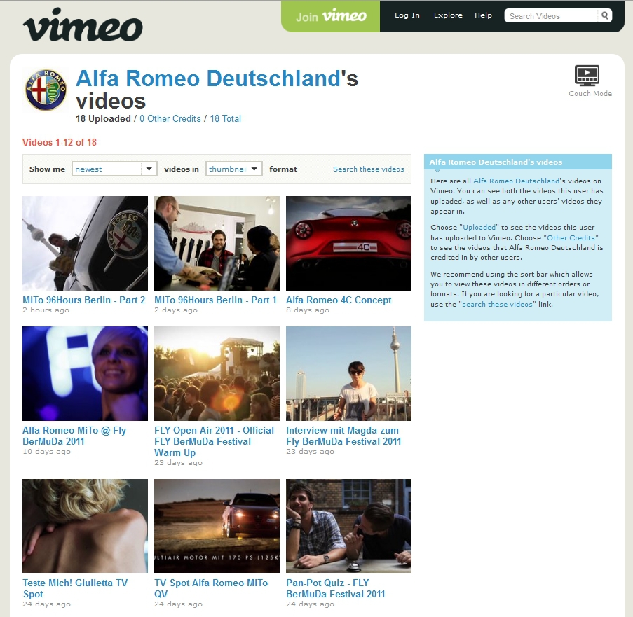 Alfa Romeo bei Vimeo.