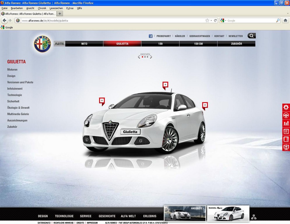 Alfa Romeo gestaltet Internetauftritt neu.