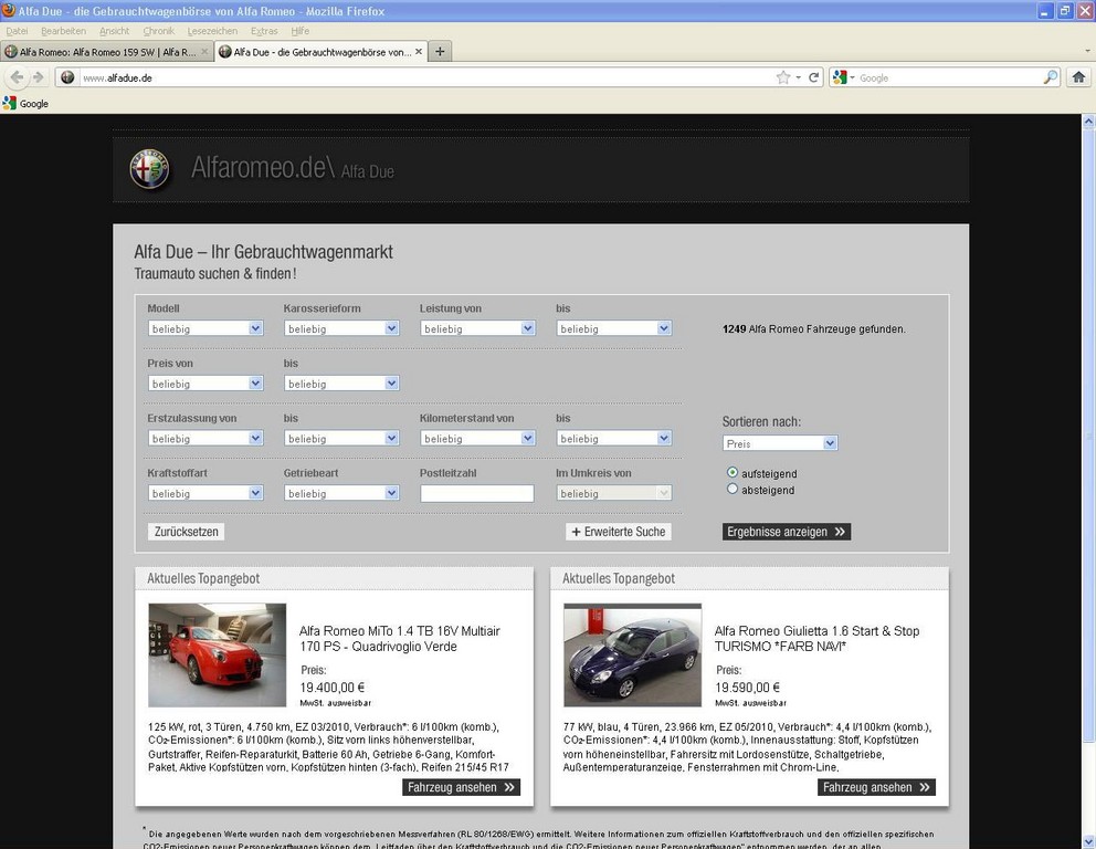 Alfa Romeo gestaltet Internetauftritt neu.