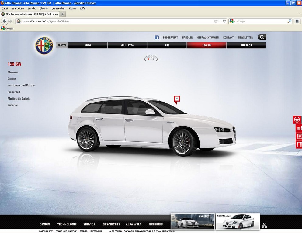 Alfa Romeo gestaltet Internetauftritt neu.