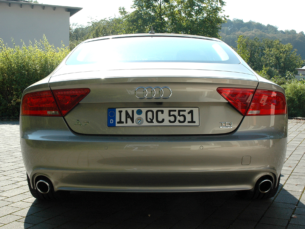 Audi A7 Sportback: Blick auf die Heckpartie. 