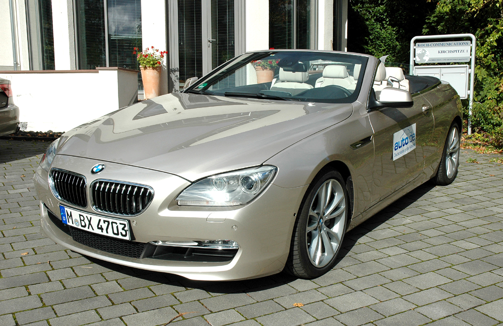 BMW 6er, hier als 640i-Cabrio-Sechszylinder-Basisbenziner. 