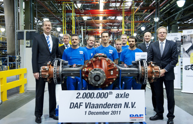 Belgisches DAF-Werk produziert zweimillionste Achse