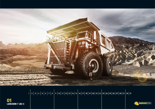 Gigantische Monster - der Baumaschinen-Kalender 2012